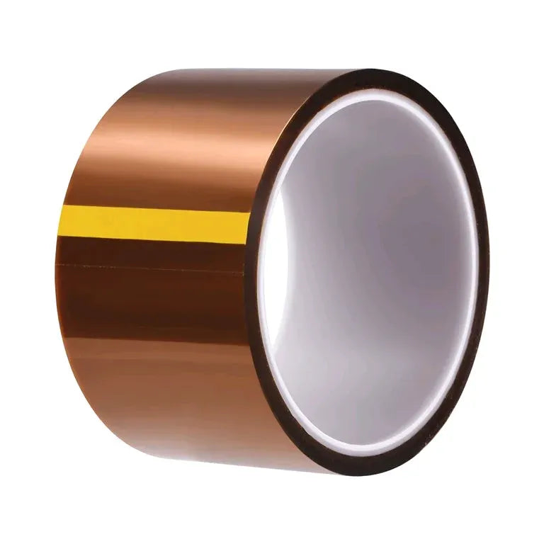 Bronze polyimide tape roll with white inner backing and black outer ring