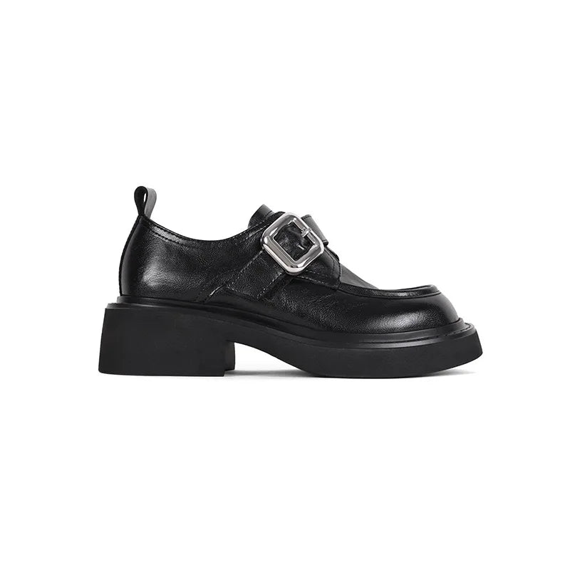 Flagship product: Luxurious quality women platform heels with a 7cm height increase, loafers, women's leather shoes single shoes