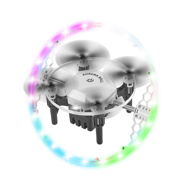 HOSHI FX-41 Aurora Ball Mini Drone Cool RGB Light Protective Design Remote Control for Kids Christmas Gifts Tidesmit
