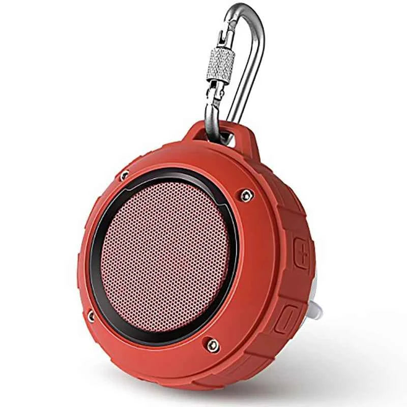 Kunodi F4 Outdoor Waterproof Bluetooth Speaker 10W TWS IPX6 Portable Mini Shower Speaker with MIC Enhanced Bass 12H Playtime Red plastic 2.5" My Store