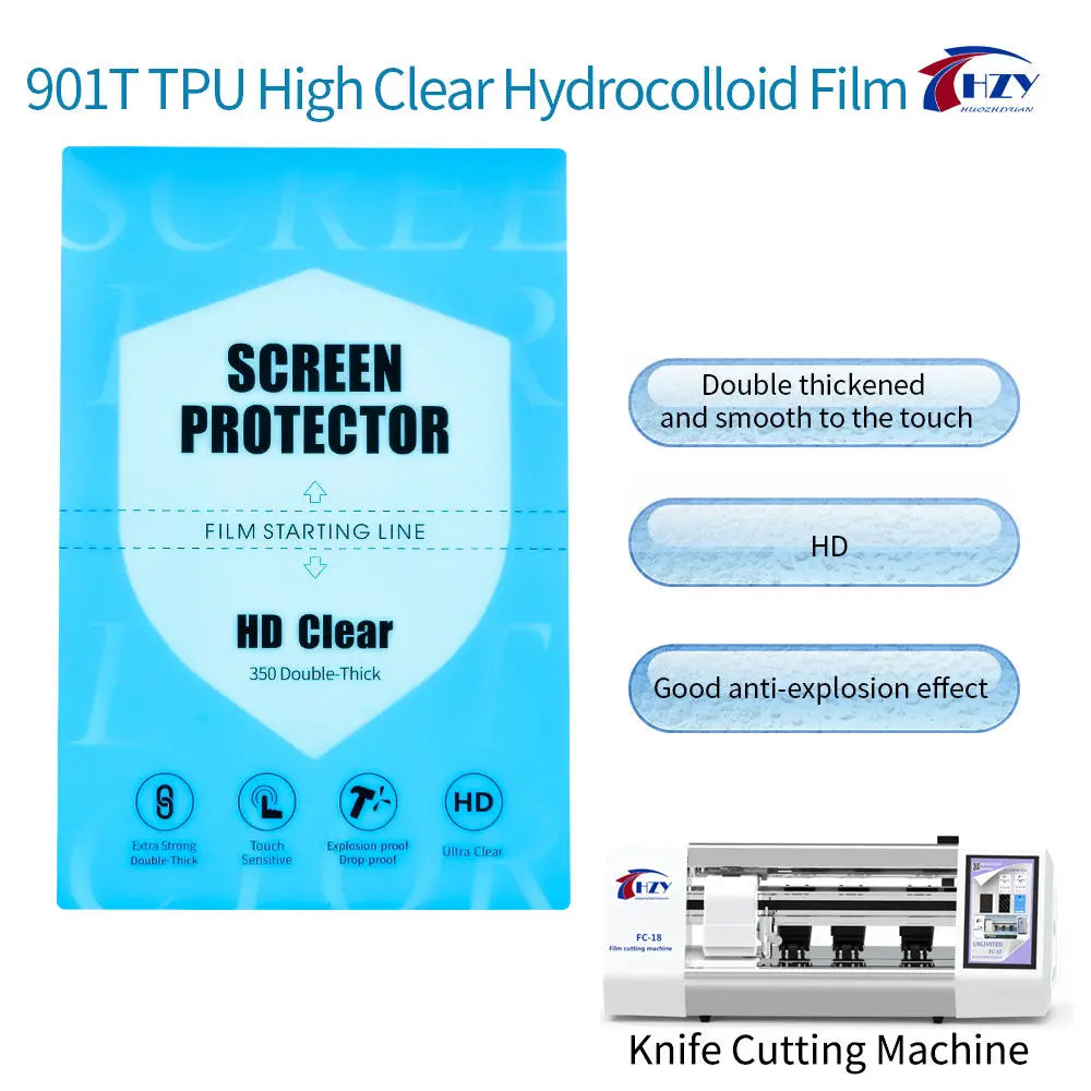 HZY Anti Blue Light Screen Protectors TPU Flexible Hydraulic Membrane for Cell Phone Eye Protection Film for Cutting Machine Tidesmit