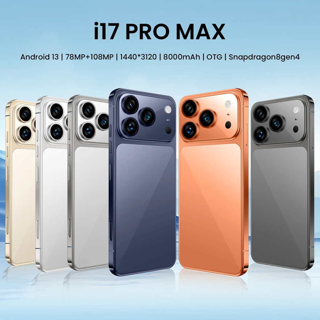 Close-up of Tidesmit 17 Pro Max 5G in vibrant orange, showcasing premium build, side buttons, and charging port.