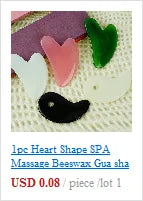 Colorful heart-shaped beeswax Gua Sha massage tools for facial and body SPA pain relief and skin stimulation.