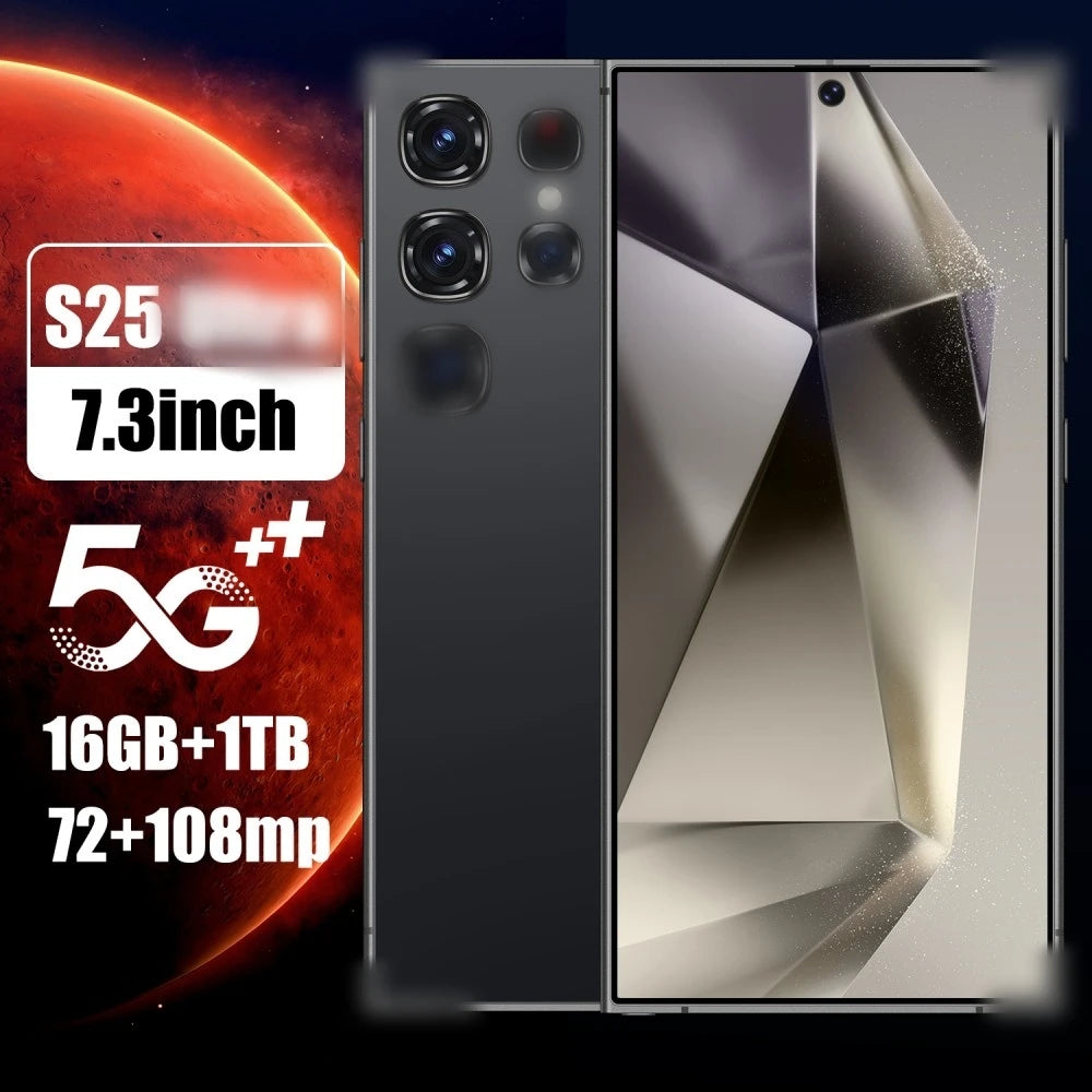 Hot Selling RTS S25 Original 16gb+1tb 72MP+108MP Face Unlock Full Display Android 14 Cell Phone Smart Mobile Phone 7.3inch - Tidesmit