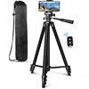 Portable Phone Tripod & Selfie Stick Tripod&light Stand, All in One Tripod for All Phones Cameras RING LIGHT Tripods Black L10002 Tidesmit