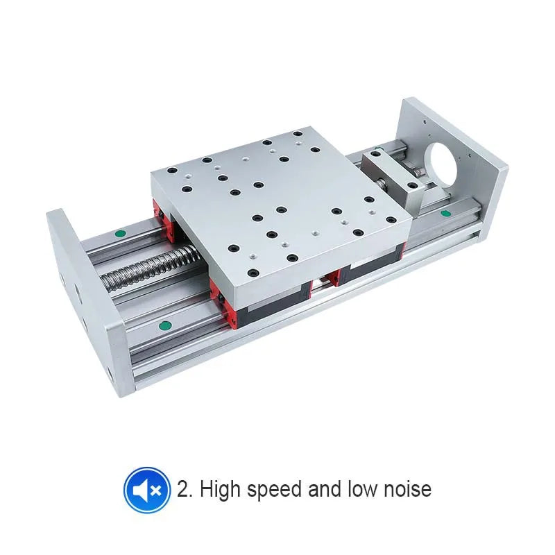 Sliding Table Stage Linear Module With 100mm to 850mm Effective Moving Length + HGR20 Guide Rails + 1605 1610 Ballscrew For CNC
