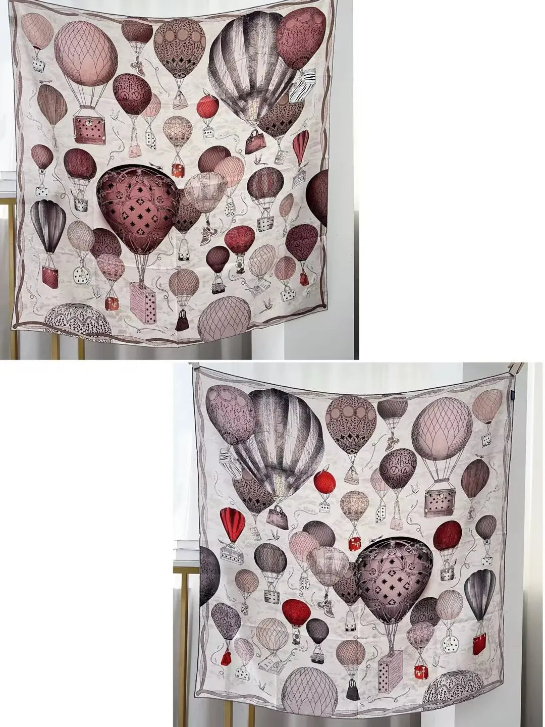 108cm Silk Twill Square Scarves 19MM Heavyweight Silk Printed Scarf 100% Mulberry Silk Two-tone Large Square Scarf