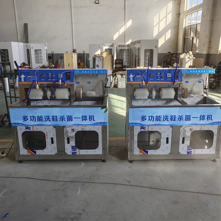 Commercial Shoe Washer with Multi-Brush Cleaning and Sterilization