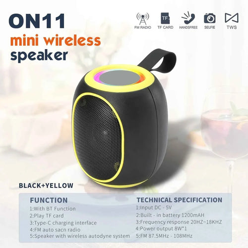 20W Bluetooth Speaker Wireless Portable RGB Lights 24 Hours Playtime Outdoor TWS for outdoor indoor camping - Tidesmit