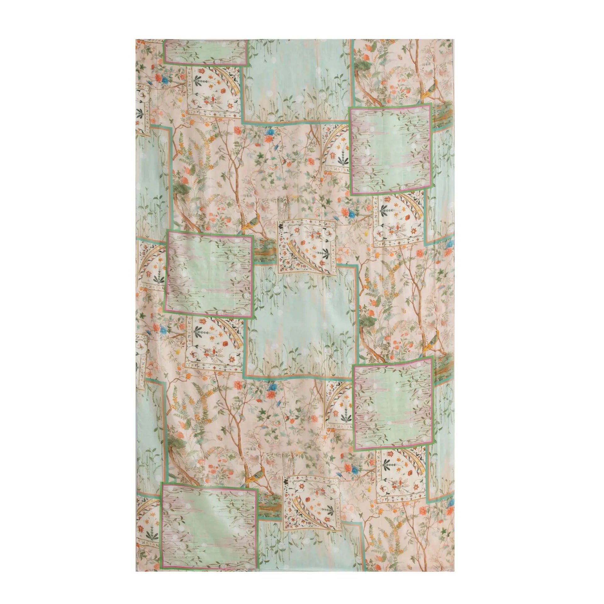 Carefully Selected Hangzhou Silk Scarf Women Long Mulberry Silk Shawl Ink-wash Peony Print Vintage Style Premium Feel Spring