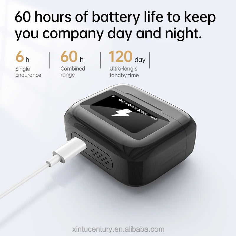 Low Latency Gaming TWS Earphones Wireless Earbuds for Gamer Headsets Dual Pairing V5.4 Airbuds Noise Cancellation TWS Earbuds Tidesmit