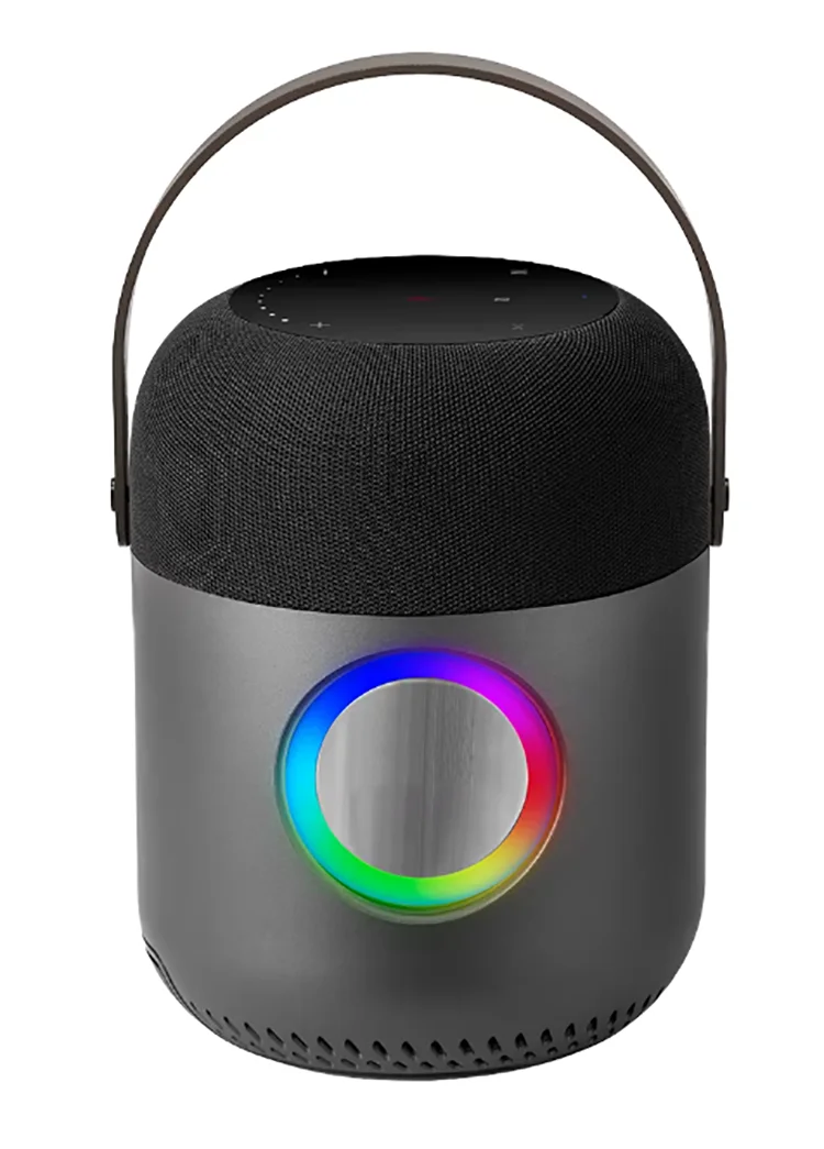 New Style 100W Portable RGB LED Light Touch Panel Button 360 Surrounding Sound Wireless Speaker Subwoofer TWS TF USB Black My Store
