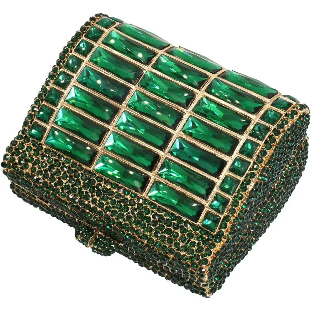 Elegant Sparkling Crystal Evening Clutch Bag Shiny Rhinestones Luxury Diamond Design Chain Strap Fashionable Handbag for Wedding
