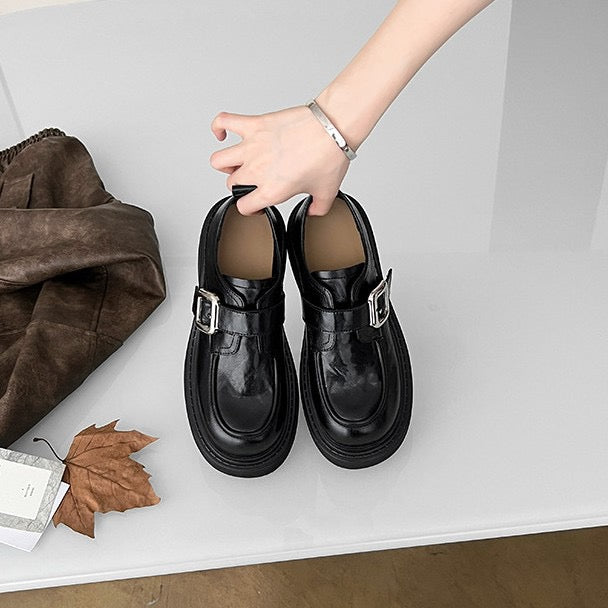Flagship product: Luxurious quality women platform heels with a 7cm height increase, loafers, women's leather shoes single shoes
