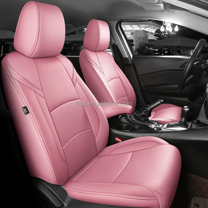 Hot Sale Car Seat Covers for Mazda 3 2014-2024 Full Set Luxury Leather Car Accessories Waterproof Car Seat Protector
