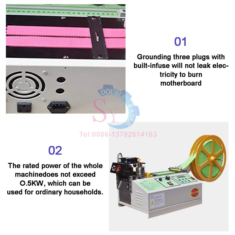 Automatic Cold and Hot Computer Magic Tape and Shoelace Cutting Machine/Small Hook and Loop Fasteners Ribbon Elastic Belt Cutter