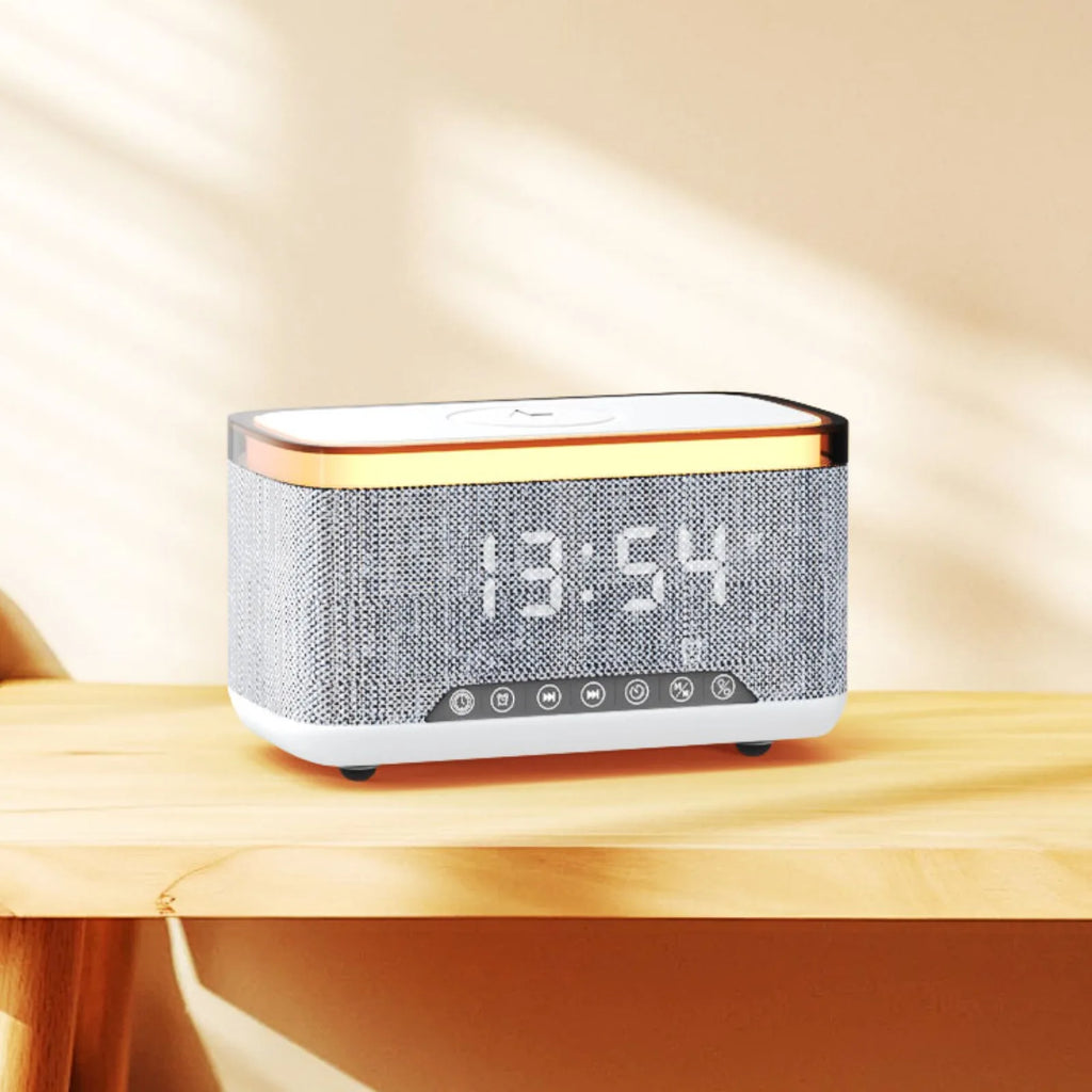 15W Wireless Fast Charger RGB Night Light Temperature Time Digital Alarm Clock Portable Multifunction Bluetooth Charging Speaker Tidesmit