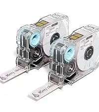 Thermal transfer ribbon cartridges, silver housing with light-blue and black reels