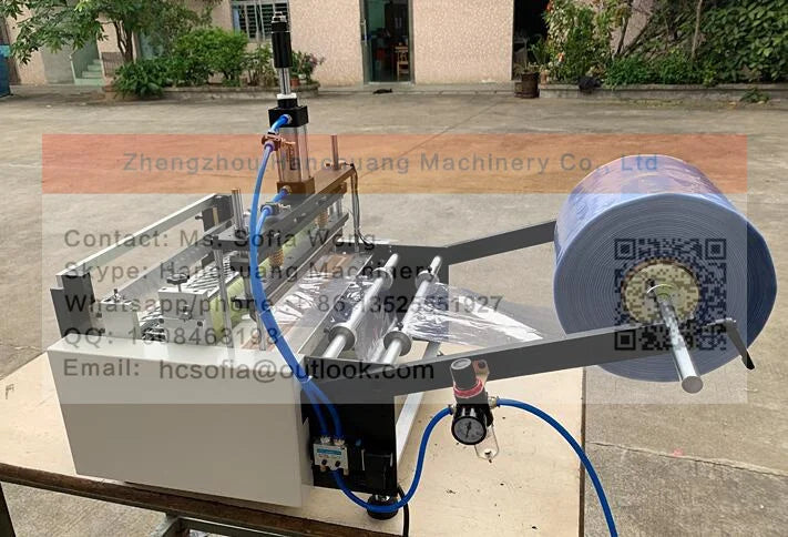 Small Heat Sealing Cutting Polypropylene Hdpe Plastic Bag Making Machine Electrostatic Polythene Tea Bag Sewing Punching Machine