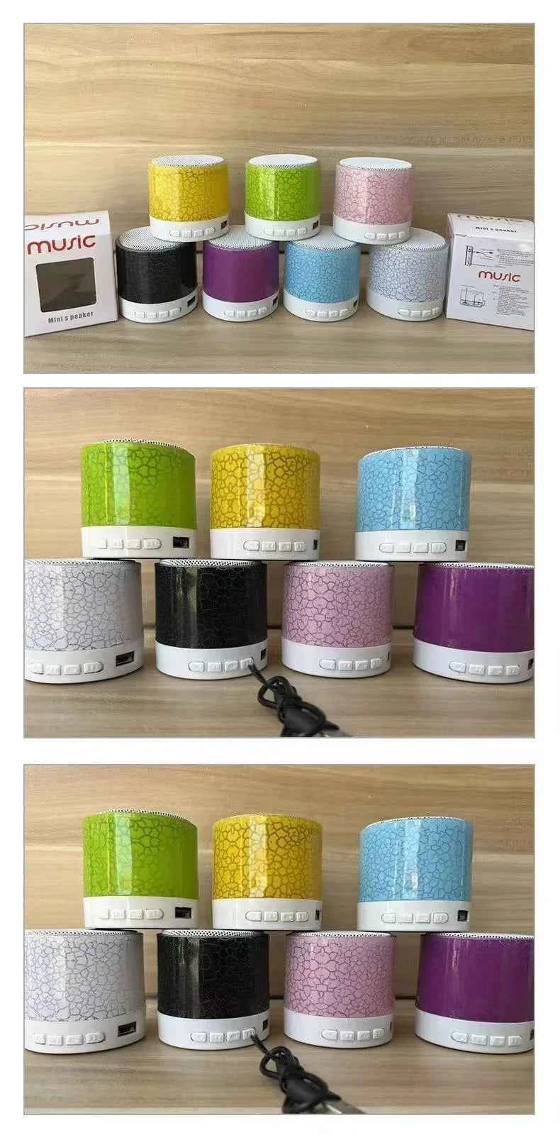 Upgrade Mini Portable Bluetooth Speaker RGB Light USB TF Card Reader Stereo MP3 Speaker for Home Atmosphere Desktop My Store