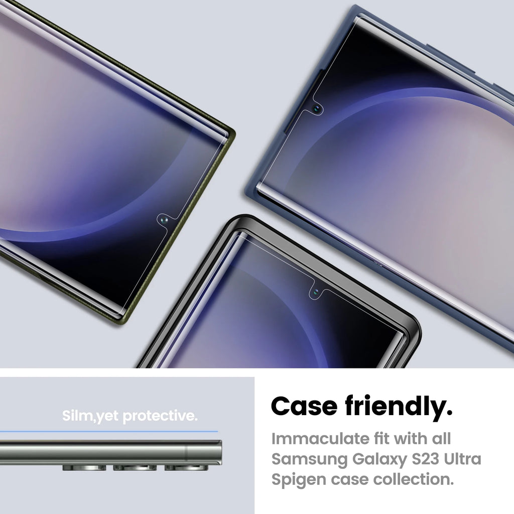 24u/S23/22/21+ Curved Surface HD Clear Ceramic Soft Film Screen Protector Pull-Free Cabin Anti-Fingerprint Anti-Scratch for Tidesmit