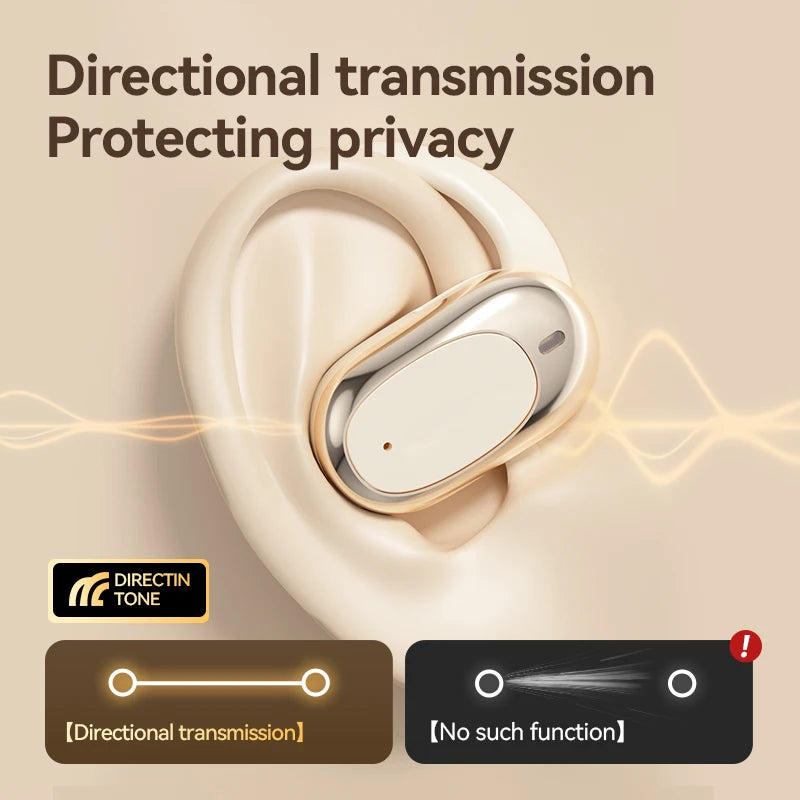 New Electroplating Wireless Earphones M57 OWS Rotatable Ear Hook Music Earbuds with LED Power Display and Hi-Res Sound Quality Tidesmit