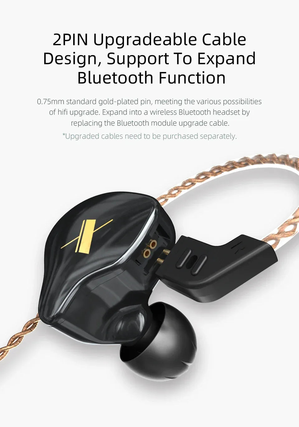 HiFi Wired In-Ear Monitor with Microphone by Tidesmit - EDX Series Tidesmit