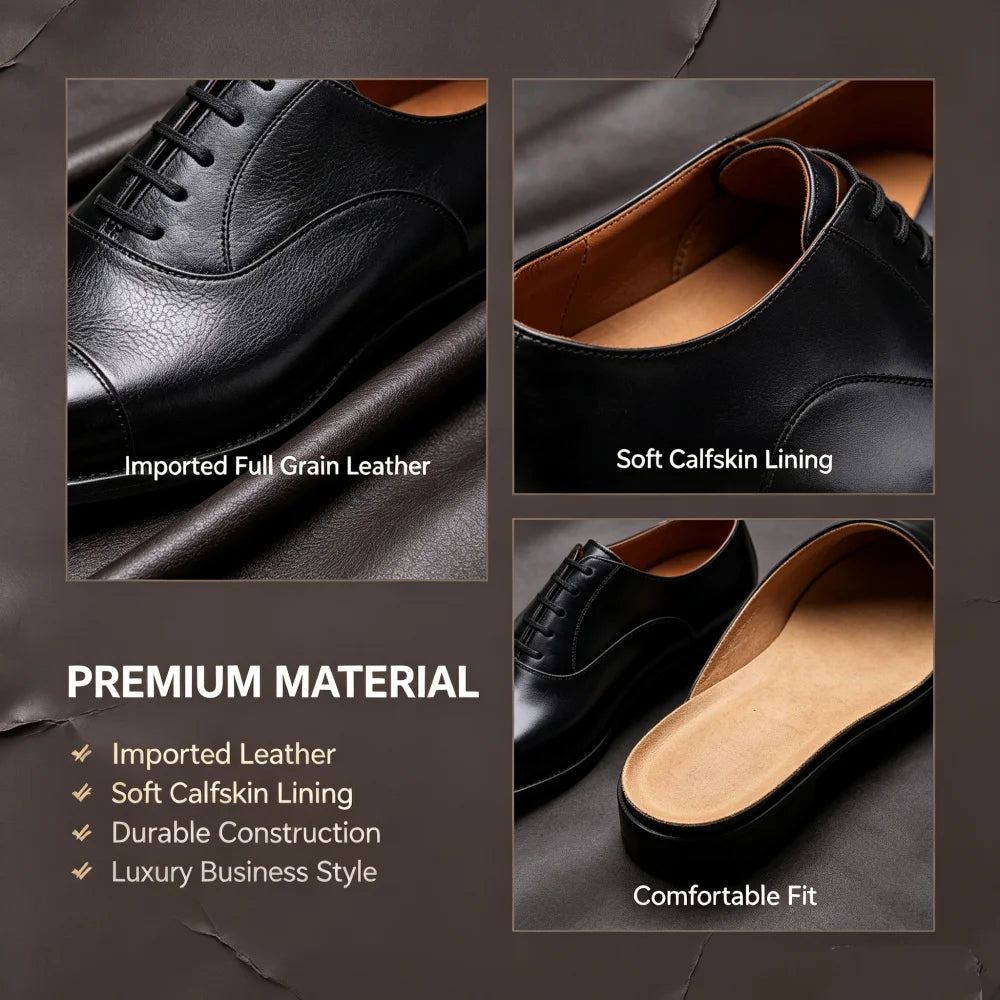 Luxury Horsebit Men's Loafers Premium Leather Slip-on Business Formal Dress Shoes Tassel Breathable for Office Gentleman Wedding