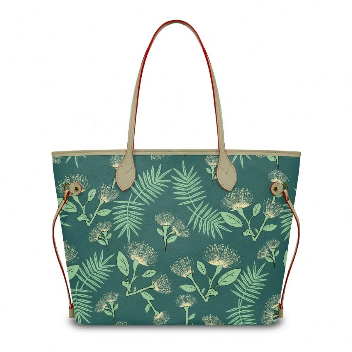 Ohia Lehua Design Handbag Custom Women's Leather Print on Demand  Tote Shoulder Bag Big Capacity Trendy Luxury Custom Purse