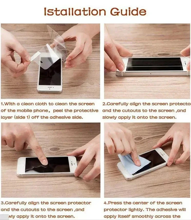 Samsung Galaxy A55 Screen Protector - 9H Tempered Glass 4-Pack Tidesmit