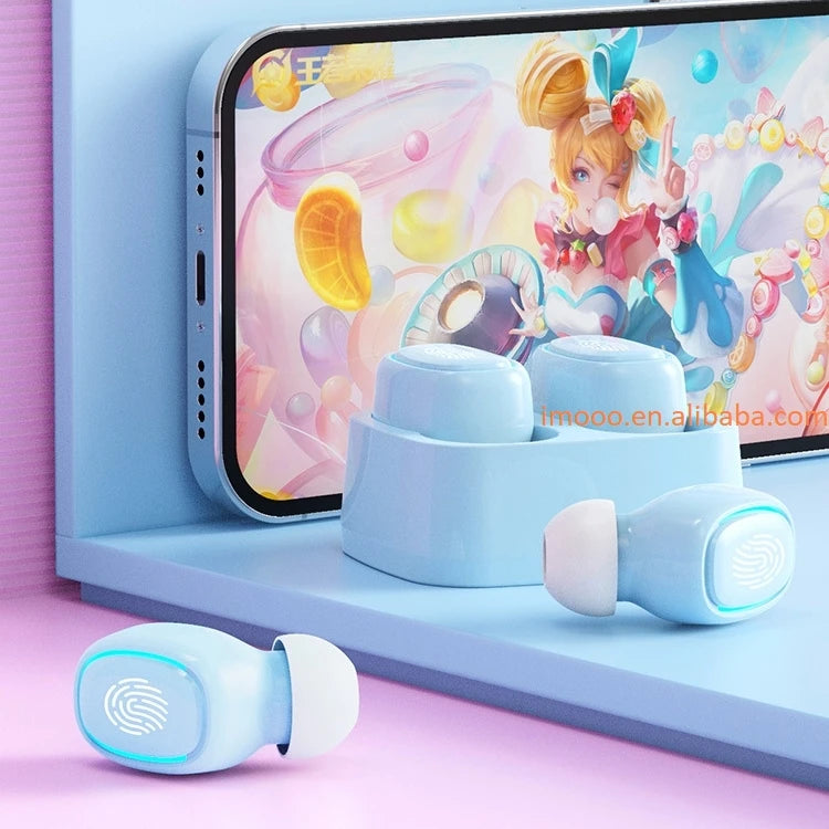 Factory Price Wireless Earbuds Touch Light Mini 40mA Earplugs Anti-Sweat HD Sound Quality Stereo Universal Headset Earphone Tidesmit