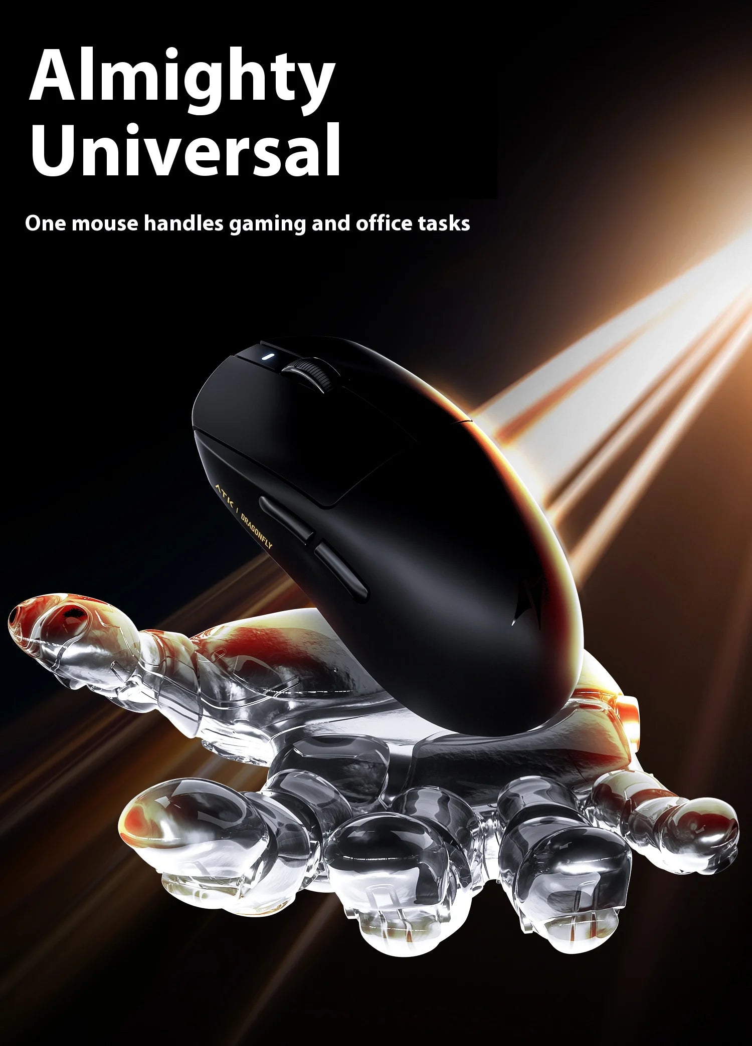ATK A9 PLUS ULTRA Series Mouse Dual 8K Wireless Mouse Bluetooth Lightweight PAW3950 Ultra Nordic52840 E-sports Mice Gift
