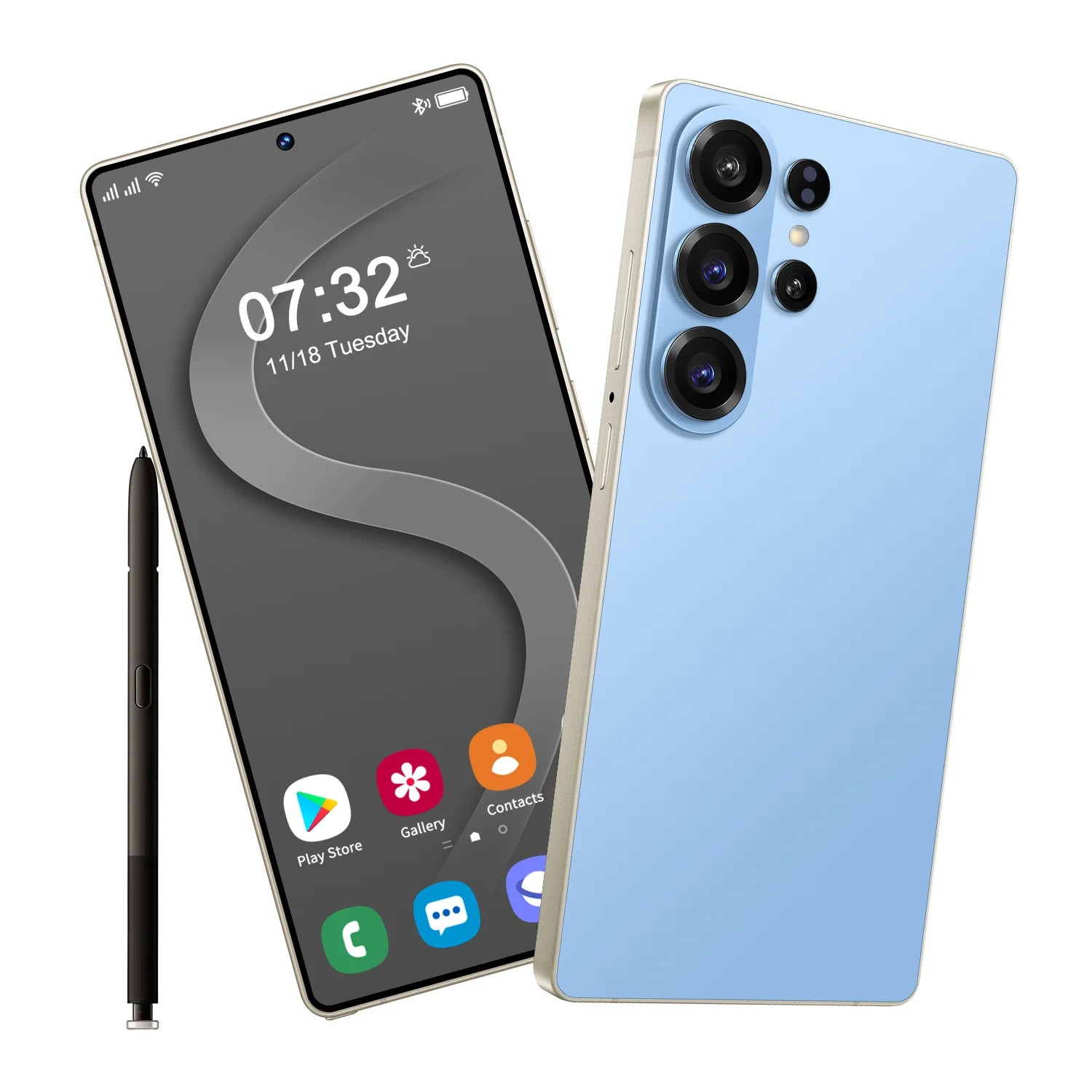 S26 Ultra 5G smartphone with 7.3-inch display and 1TB storage showing face recognition unlock feature