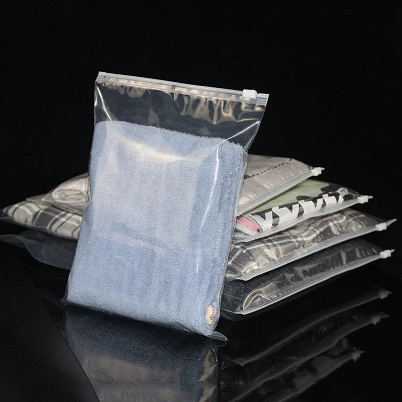 Custom 0.16mm Matte Zip Lock Bag for Clothing for Socks and Underwear Barrier Plastic Bag