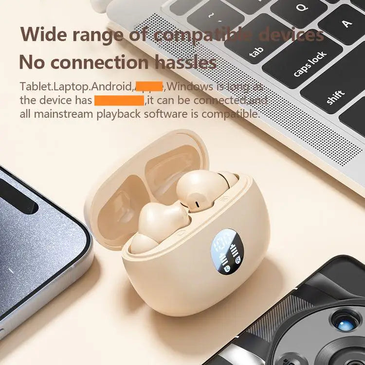 2025 New In-ear Wireless Sports Noise Canceling Earbuds with Led Battery Display Wireless Headphones Stereo Sound BTV5.4 Tidesmit