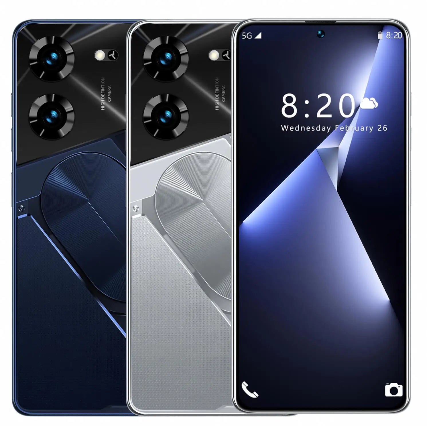 Android 5G Smartphone 7.3 Inch 1TB 16GB RAM Black - Unlocked Mobile Tidesmit