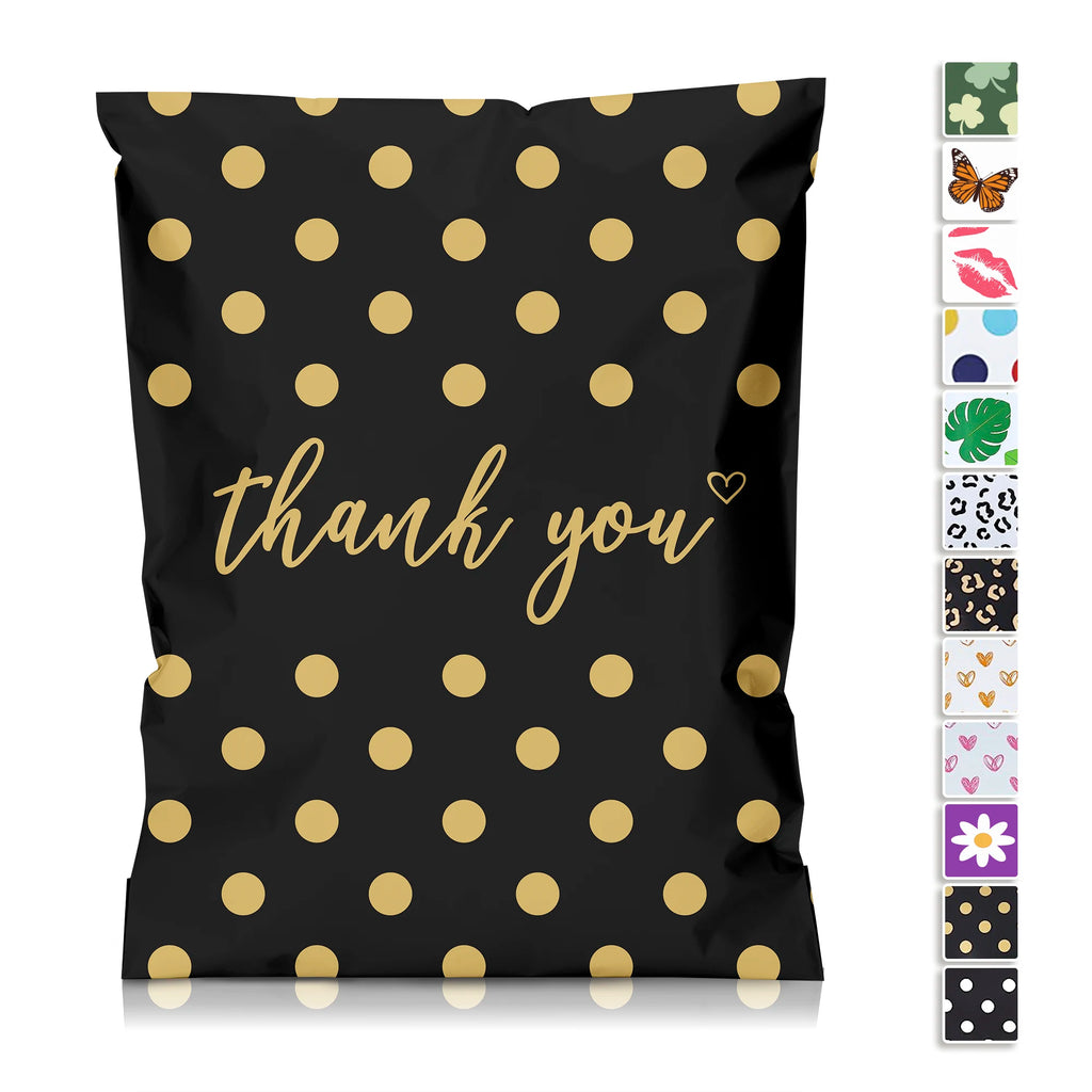 10x13 Inch 50 Pcs Gold Leopard Print Poly Mailers Thick Self-Seal Shipping Bags for Clothing Small Business