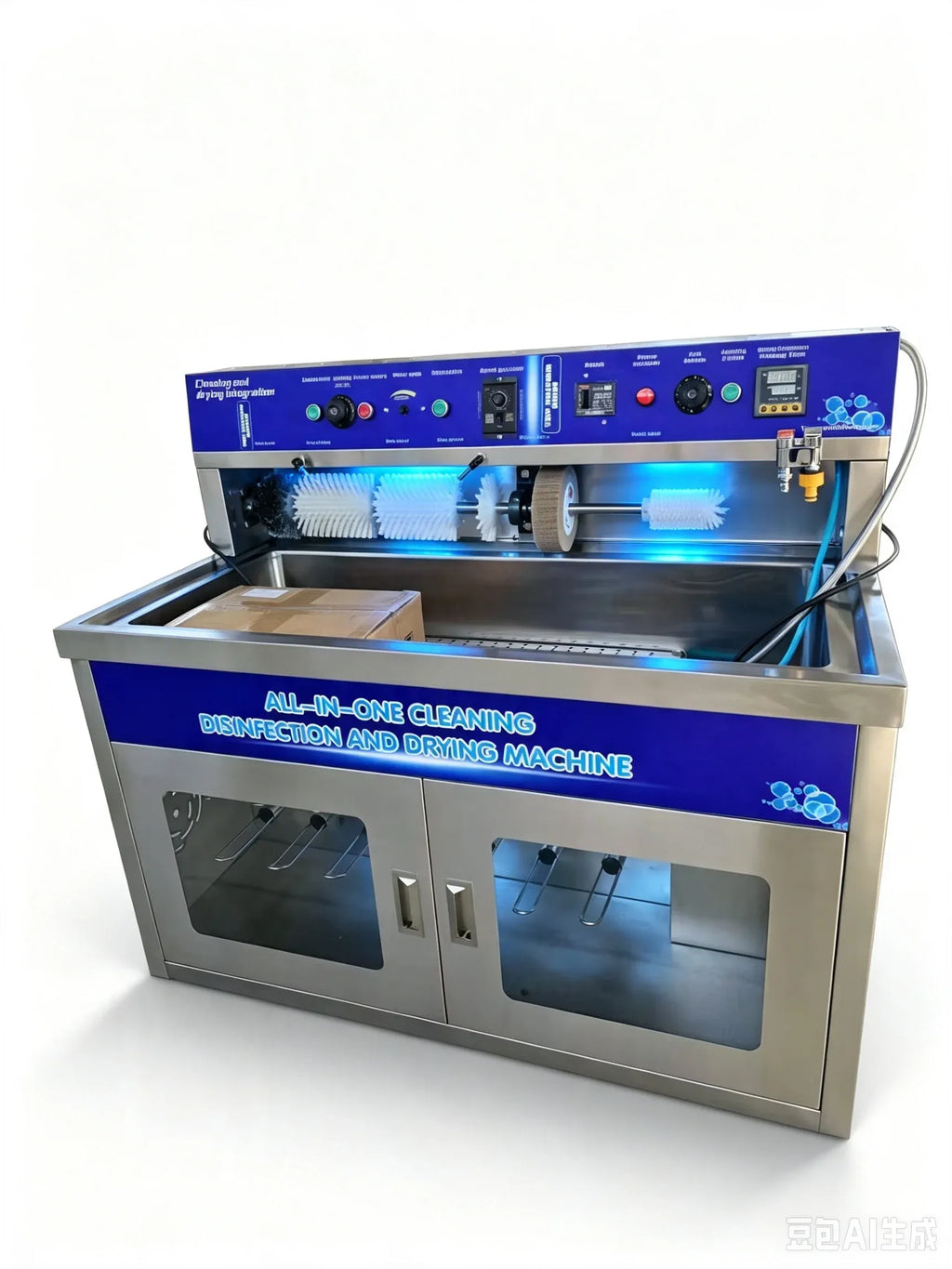 Commercial Shoe Washing Machine and Dryer with Stainless Steel Housing