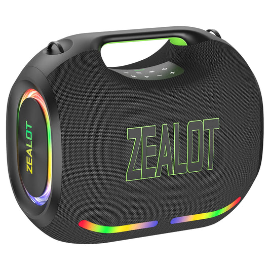 Bluetooth Speaker -ZEALOT ZE21 250W Portable Speaker IPX7 Waterproof Outdoor Speaker Party Subwoofer Exlarge All-Round Bass RGB/TWS/TF/AUX/EQ