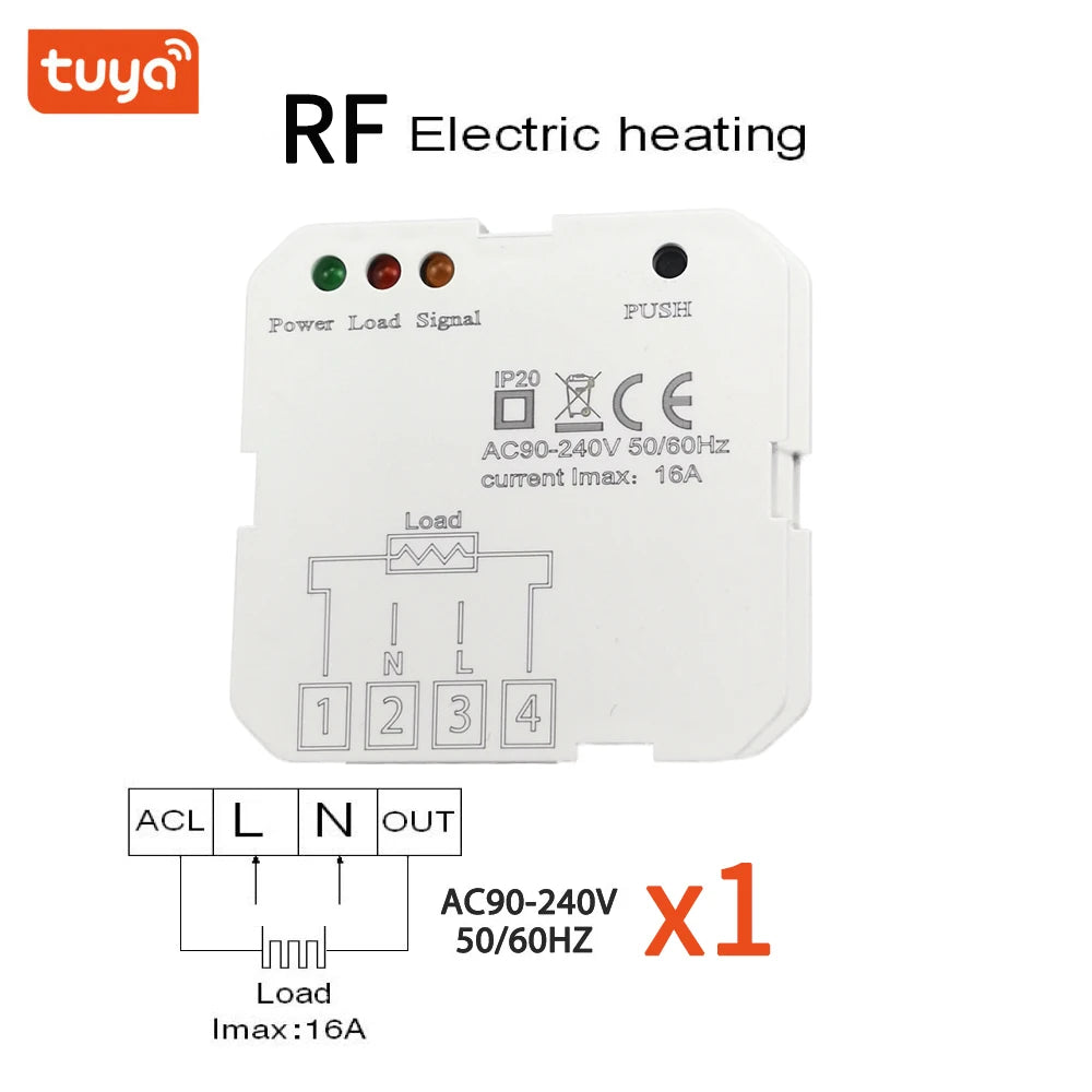 Wireless WIFI RF Thermostat 6 Sub-Chamber Hub Controller Central for Heat Mat/Underfloor Heating/Thermostatic Valves/Gas Boiler
