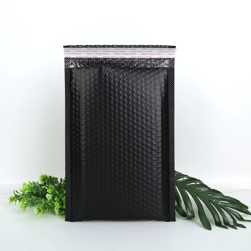 In Stock Shockproof Poly Bubble Mailing Black Bubble Envelope Shipping Plastic Bag for 3C Product