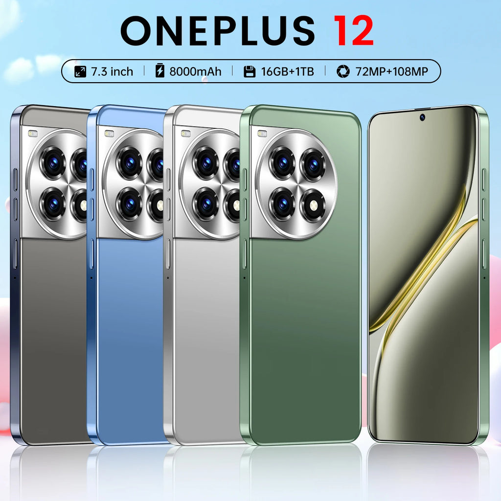 OnePlus 12 5G Smartphone, 16GB RAM, 1TB Storage - Flowy Emerald Green Tidesmit