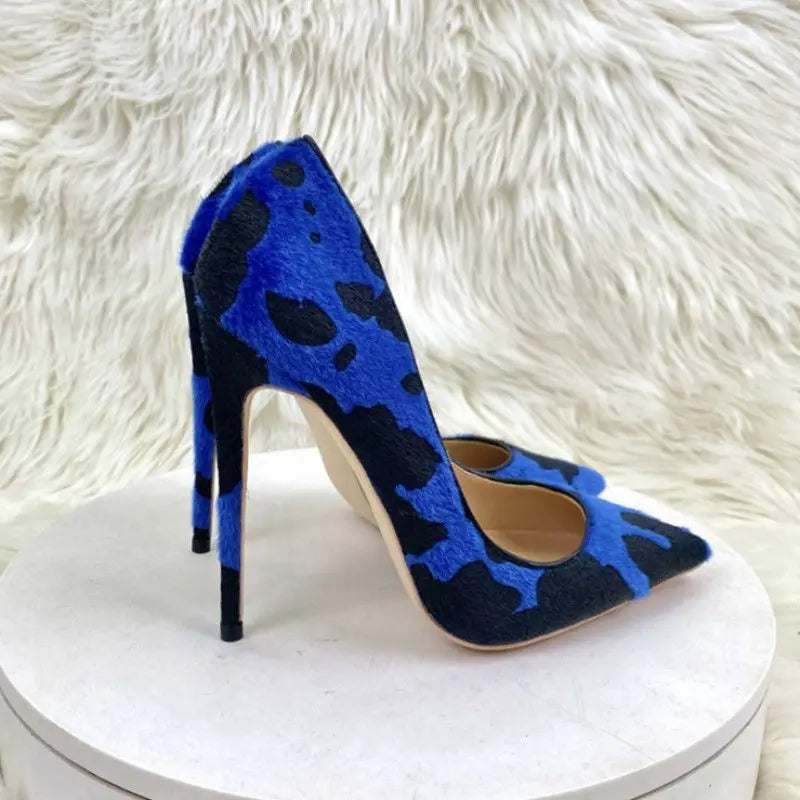 12CM/10CM/8CM Cow Skin Kadin Sandalet Anti-slip Outsole Plus Size 2024 Stilettos Job Shoe Women's High Heels