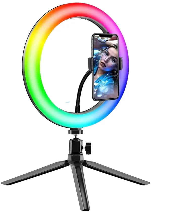 Powerful RGB LED Ring Light with Tripod for Phone Photography Tidesmit