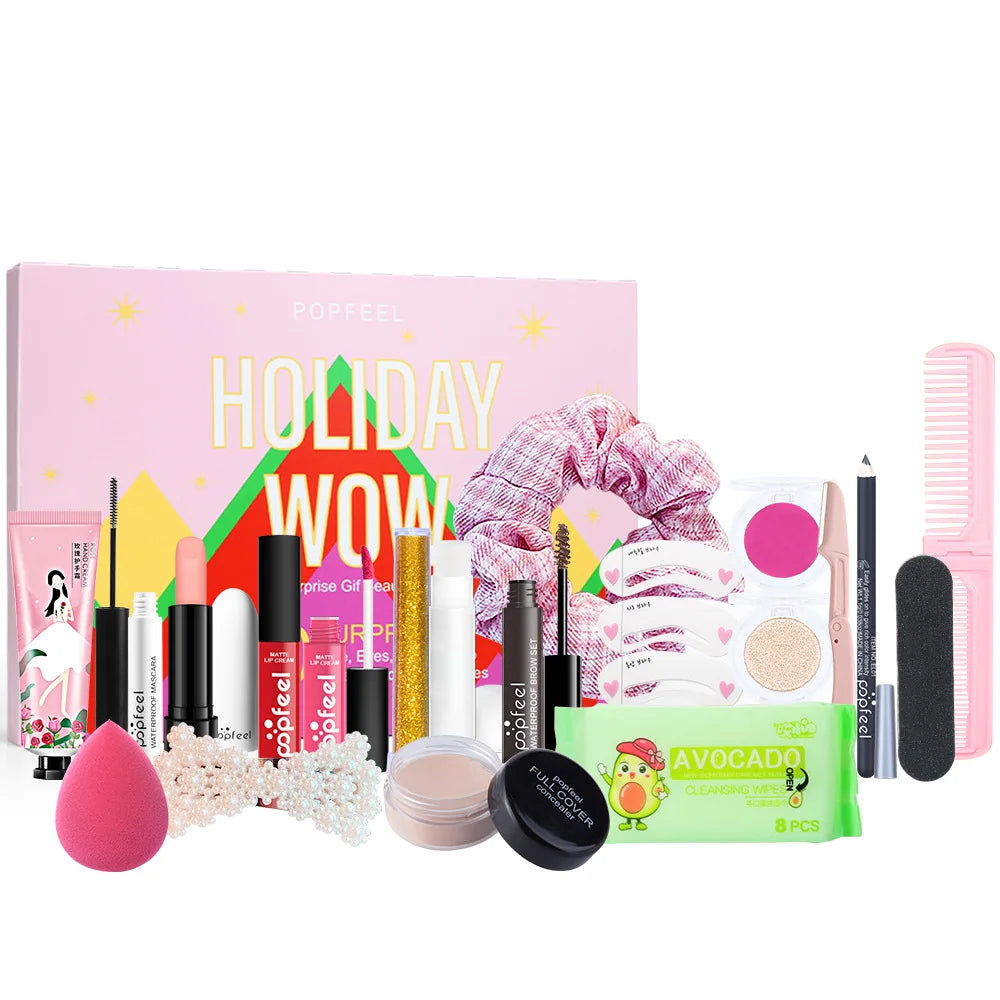 Christmas Countdown Gift Box All Saints' Day Makeup Sets for Holiday Gift POPFEEL ALL in ONE Professional Makeup Kit for Girl ALIBABA WOW001 Tidesmit
