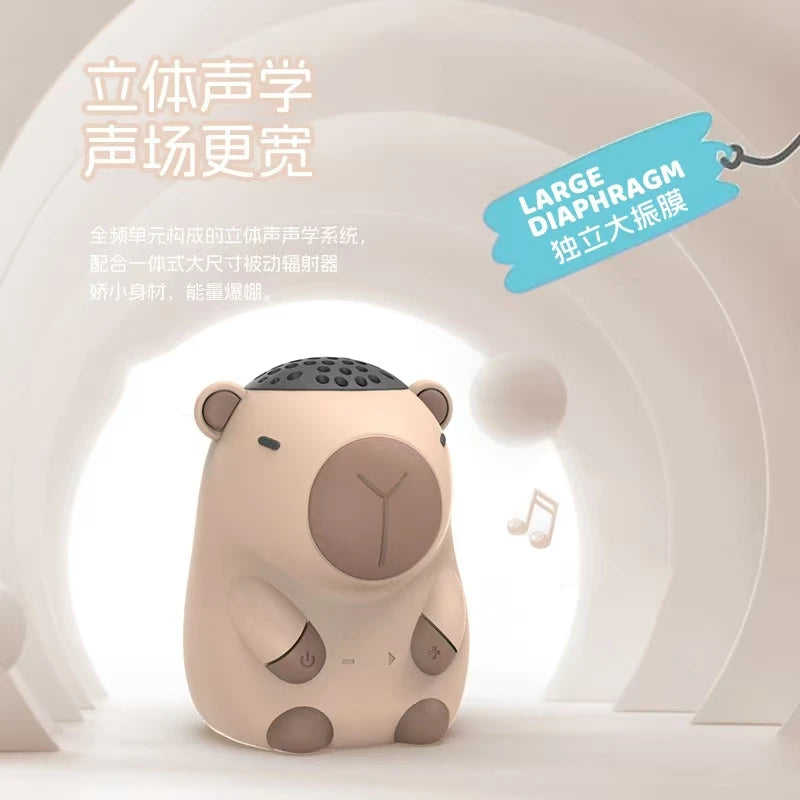 Bluetooth Speaker -TK910 Kapibara Cartoon Doll Mini Speakers Insertable Cute Action Model wireless BT Speaker Machine Radio Christmas gifts TWS