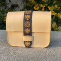 CHOU Shanghai XaferWear Muntu Freestyle Jaune High-end Leather Shoulder Bag African Cameroonian Pattern Yellow Handbag