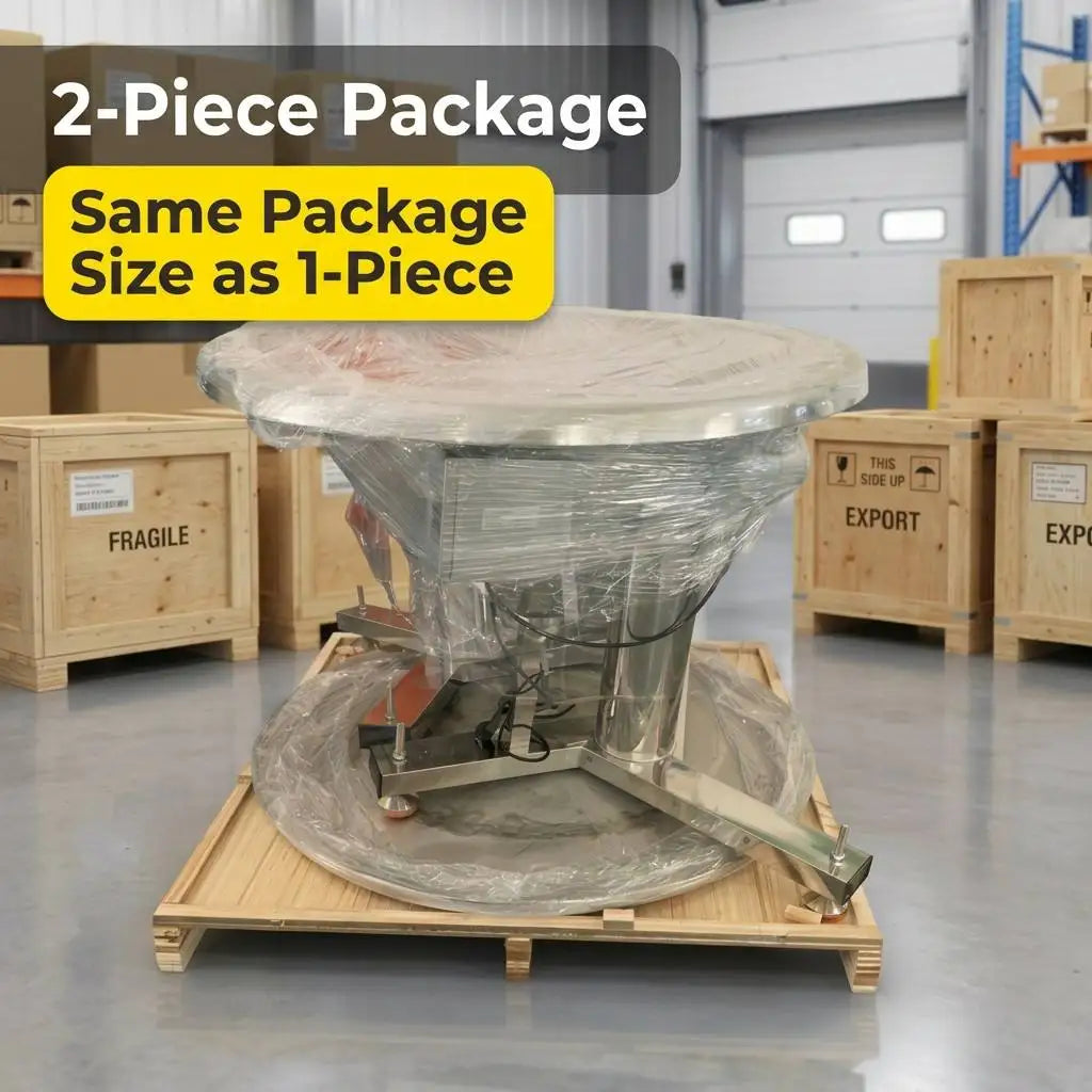 304 Stainless Steel Size Customized Speed Adjustable Turntable Rotary Accumulation Collecting Turning Packing Collection Table