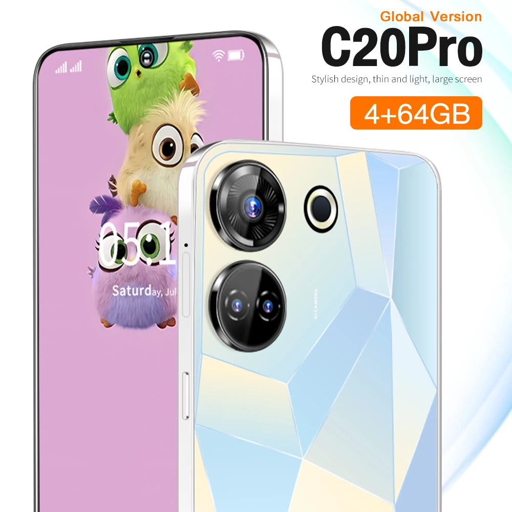 Popular Smart Phone C20pro Android Lock Screen Positioning Dual Card Dual Smart Touch Phone - Tidesmit