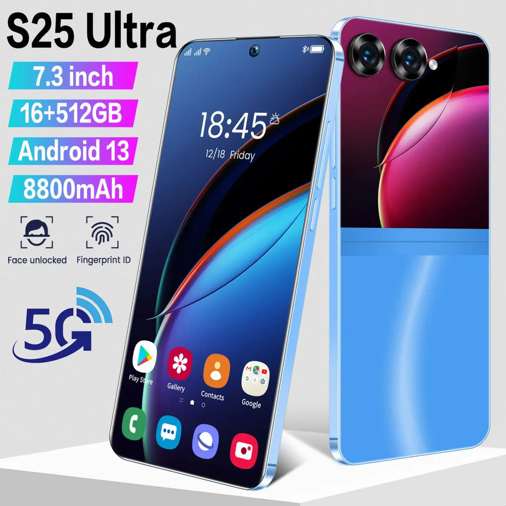 2025 New Design Fold S25 Ultra+ 5G Cell Mobile Phone 14+514GB Huge Memory Android 14 Hot Selling S Fold 24 Smart Phone - Tidesmit